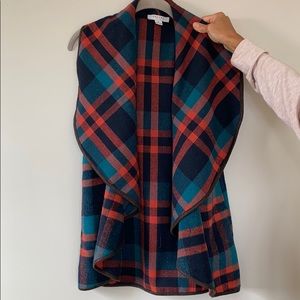 Plaid Ruffle Vest